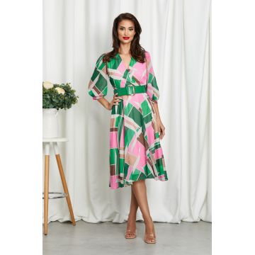 Rochie Yudith Verde Multi