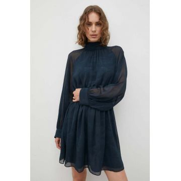 Samsoe Samsoe rochie culoarea albastru marin, mini, evazati