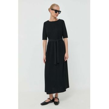 Max Mara Leisure rochie culoarea negru, midi, drept