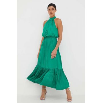 Morgan rochie culoarea verde, maxi, evazati