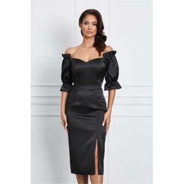 Rochie Ella Collection Sarah neagra cu umerii goi