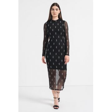 Rochie midi cu imprimeu Nasusi