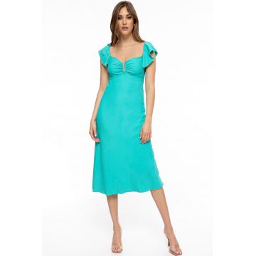 Rochie midi cu maneci evazate