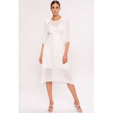 Rochie midi cu maneci usor bufante