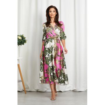 Rochie Yolanda Ciclam Floral