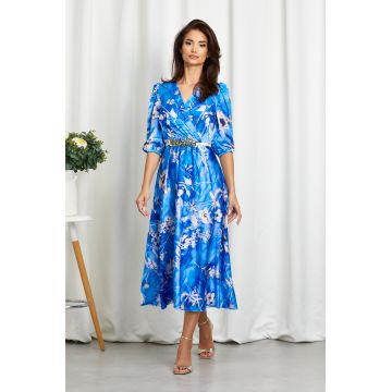 Rochie Yolanda Indigo Floral