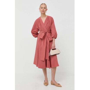 Weekend Max Mara rochie culoarea roz, mini, evazati